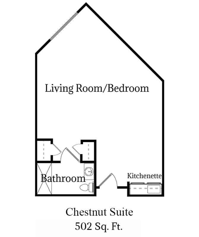 The layout of our Chestnut Suite