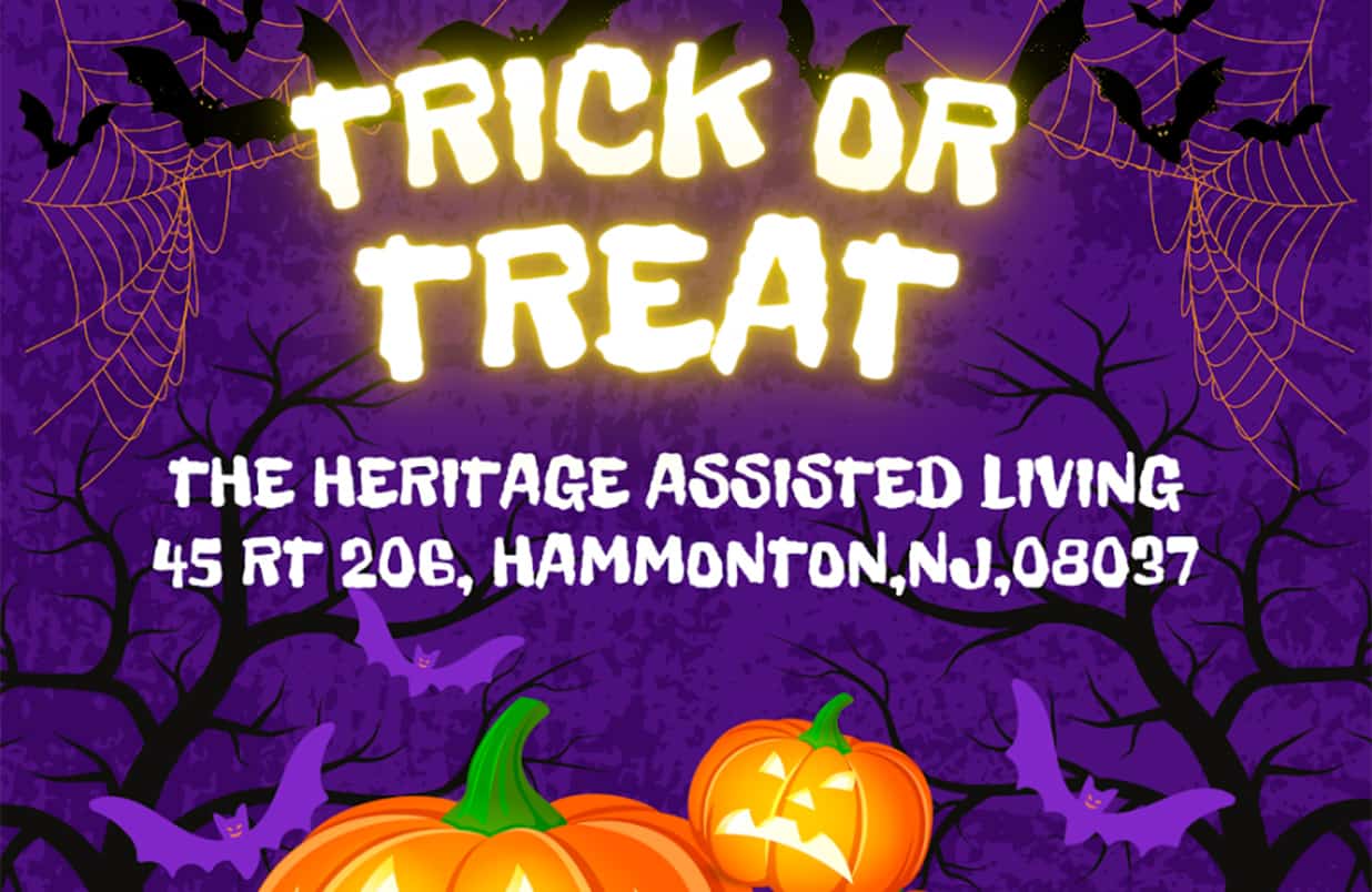 A flyer for the Trick or Treat event