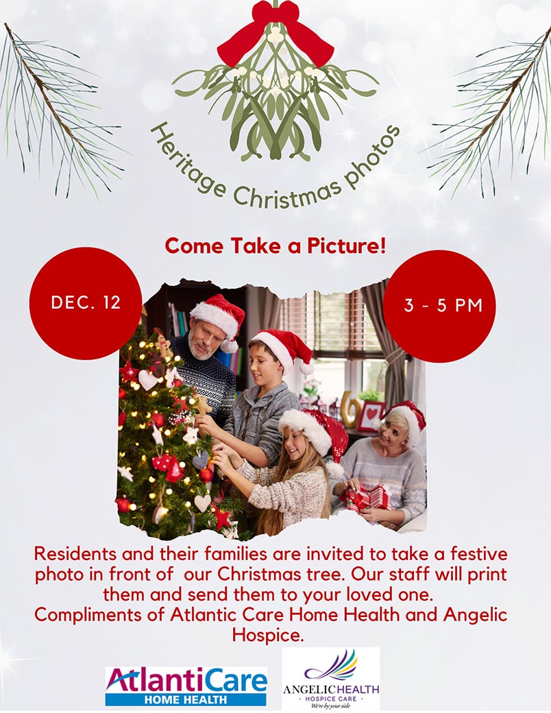 The Heritage Christmas Photo event flyer