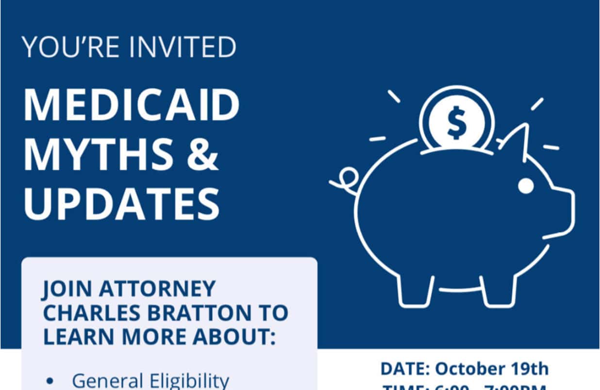 A flyer for the Medicaid Myths & Updates event