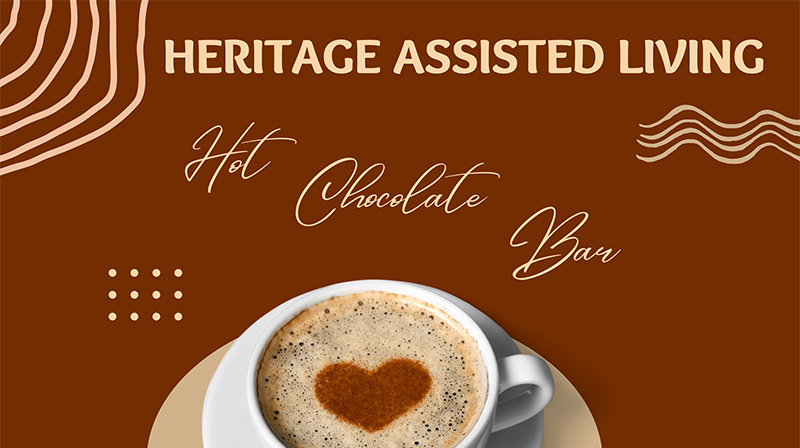 The flyer for our Hot Chocolate Bar event on December 5th, 2024